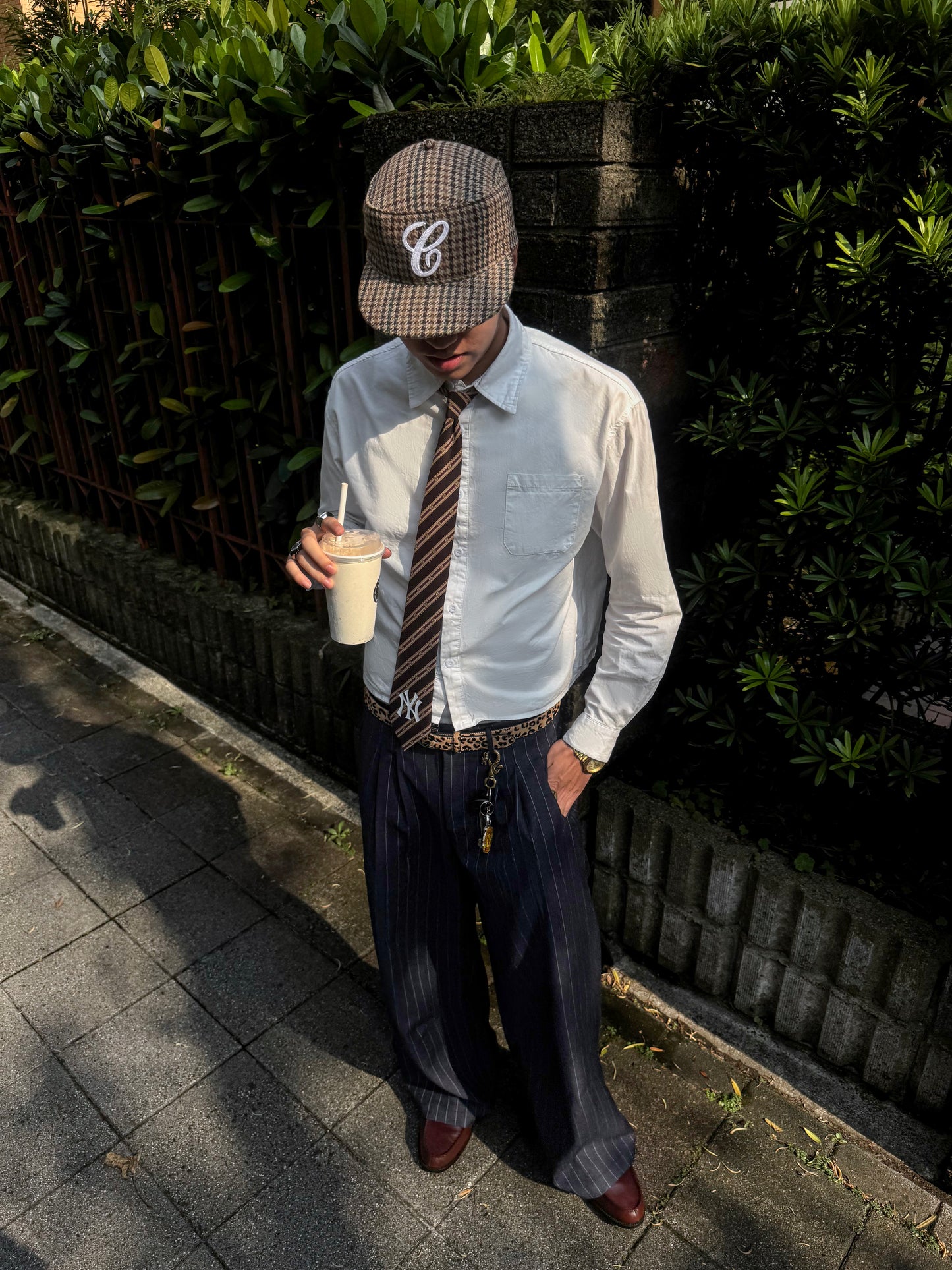 歐洲豹紋皮腰帶 男女款