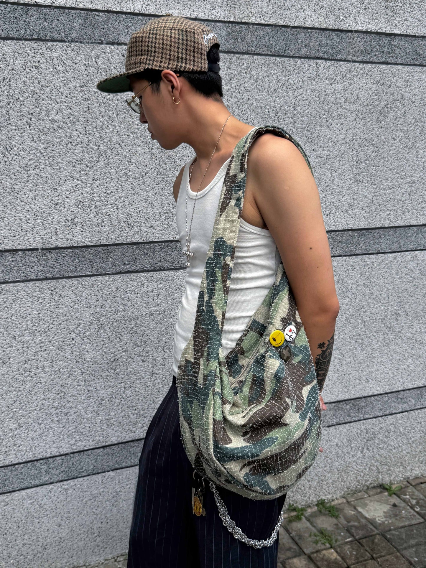 迷彩帆布托特包